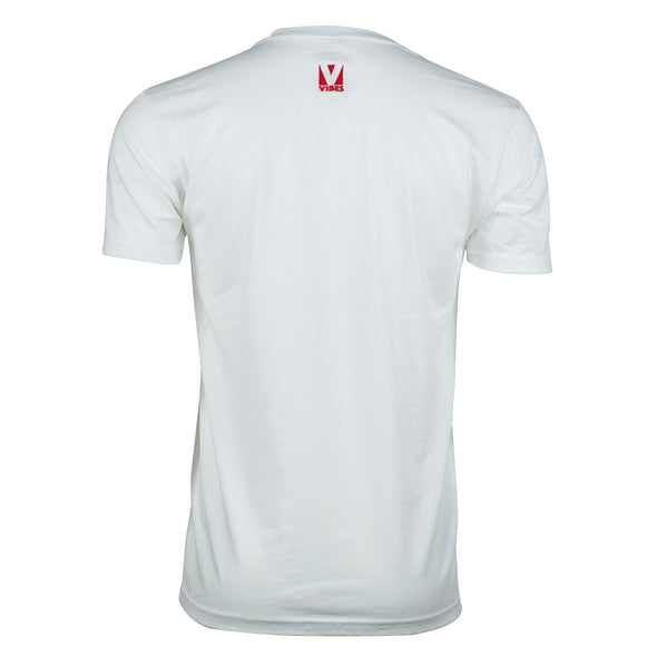 "Vibes" White Short Sleeve Shirt