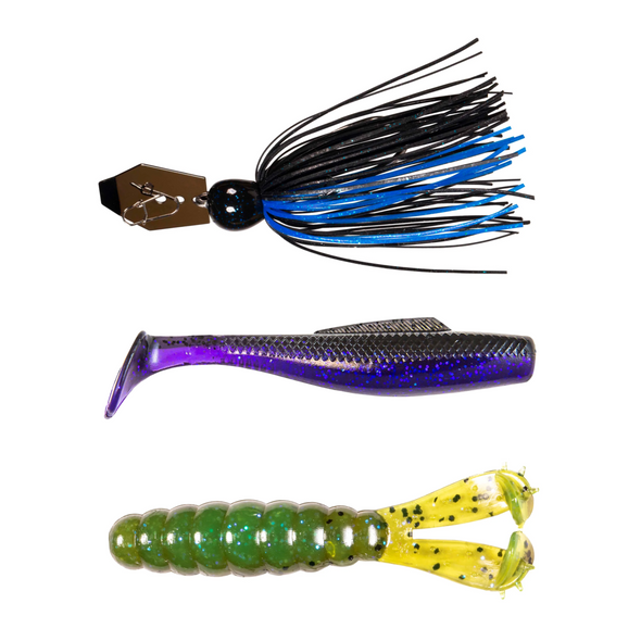 Farm Pond Chatterbait Kit (Black/Blue)