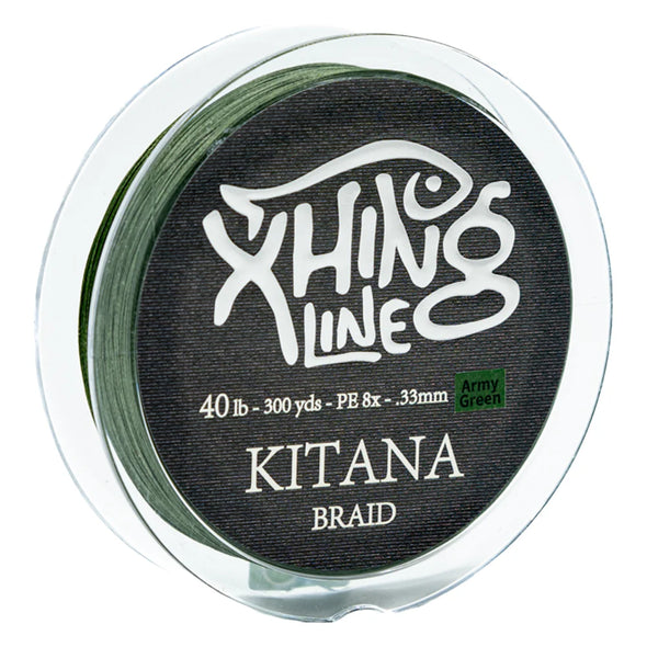 BassMooch Xhing Line - Kitana PE 8x Braided Line - Army Green