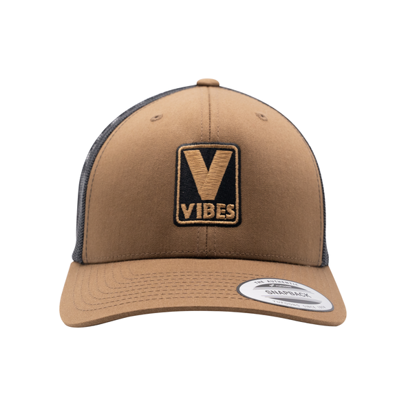 "Vibes" Brown & Black Trucker Hat