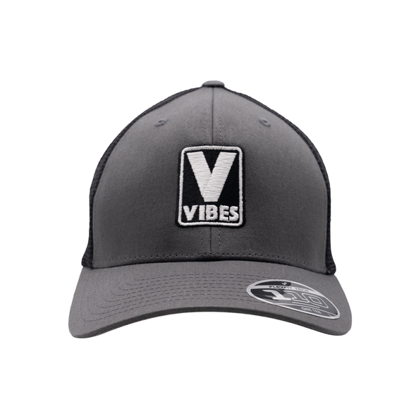 "Vibes" Grey & Black Trucker Hat