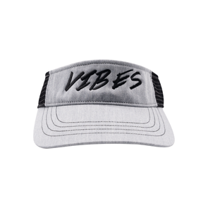 "Vibes" Grey & Black Visor