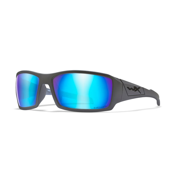 Wiley X WX Twisted (Matte Grey/Captivate Polarized Blue Mirror)